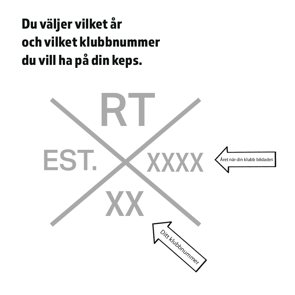 Keps med brodyr (Klubb + år) - 3