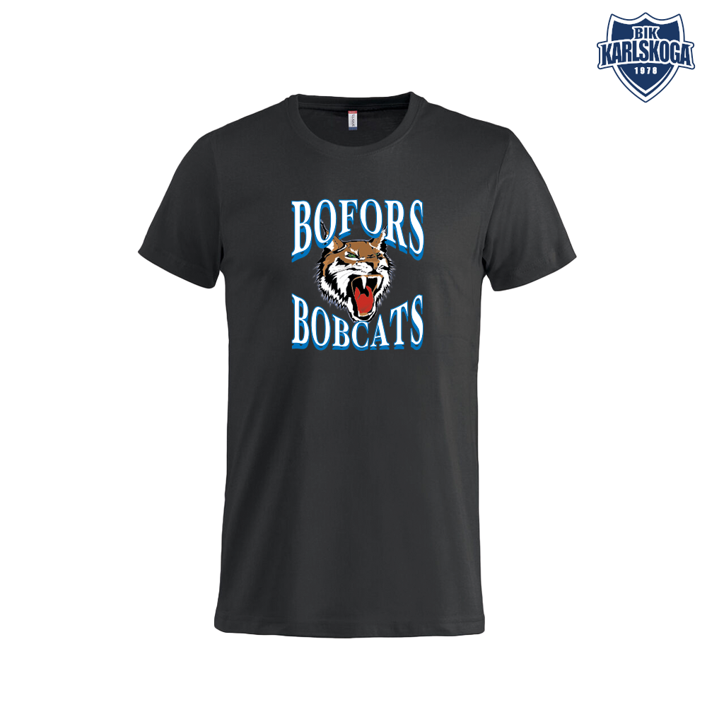 Svart T-shirt med Bobcats tryck