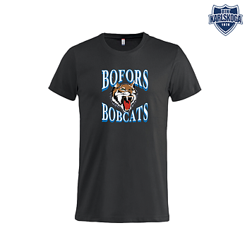 Svart T-shirt med Bobcats tryck