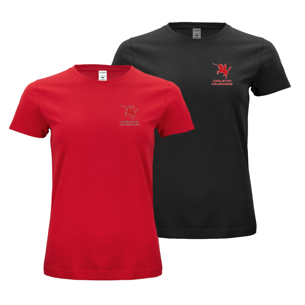 T-shirt Dam med litet tryck med undertext
