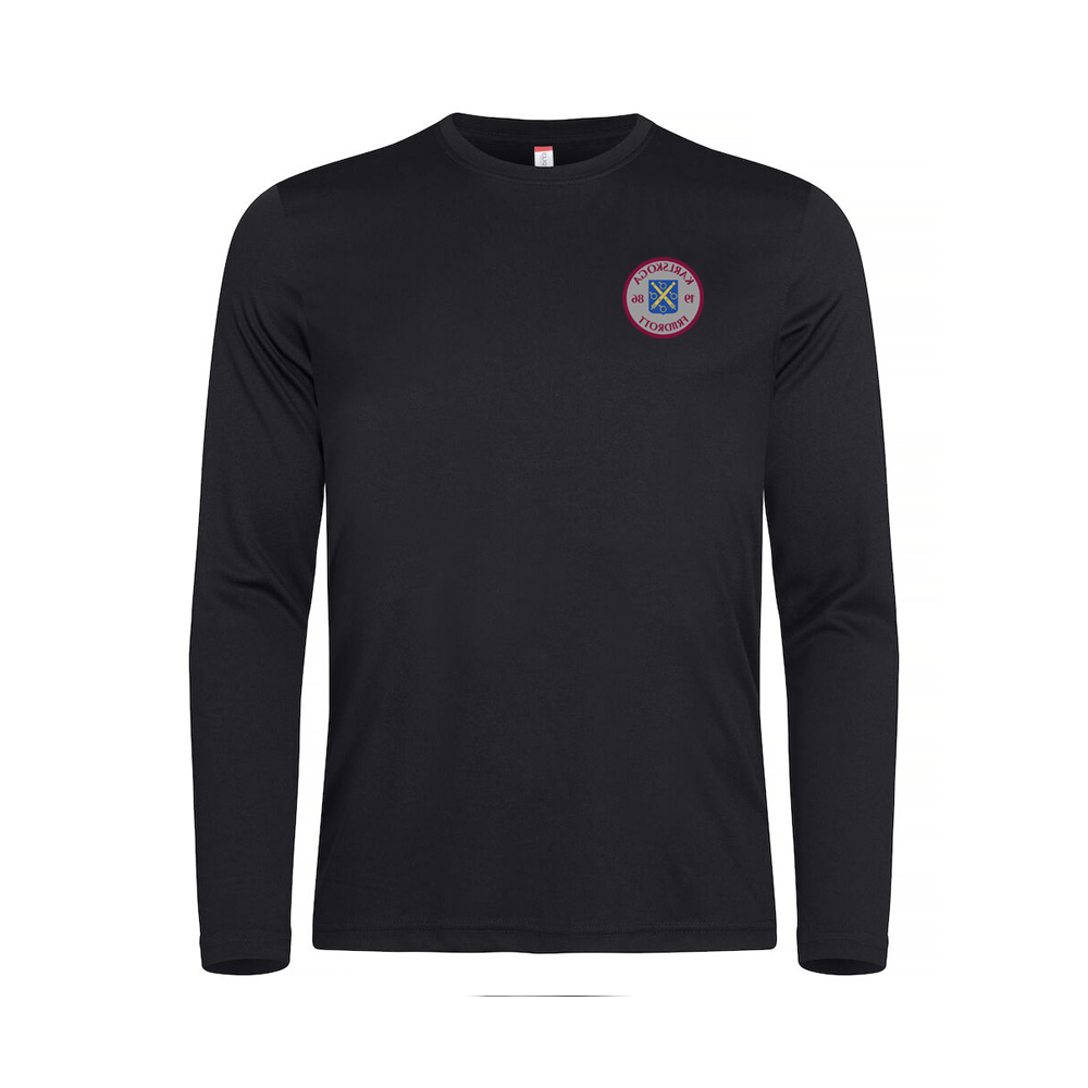 Långärmad funktions T- shirt med tryck