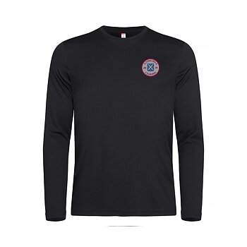 Långärmad funktions T- shirt med tryck