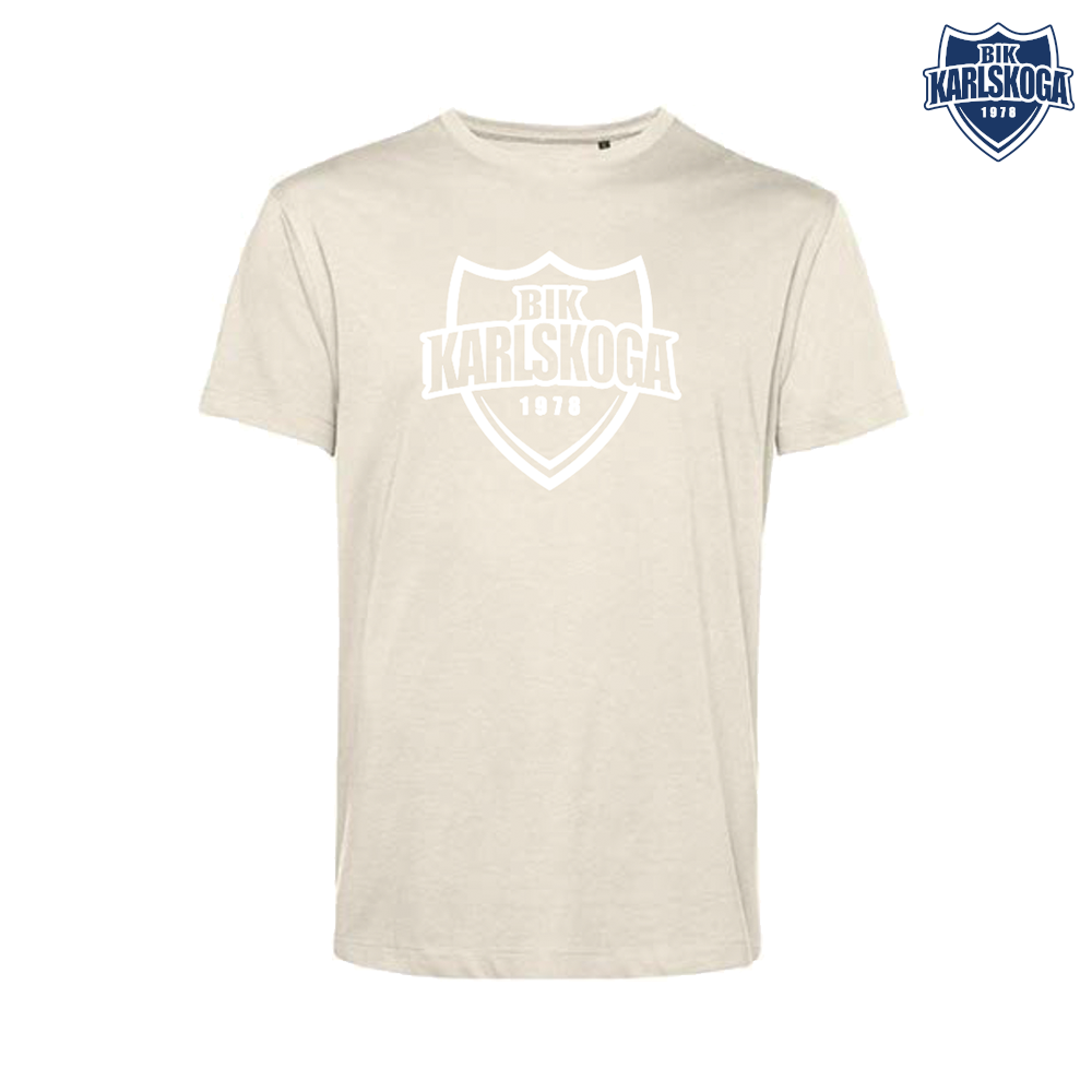 Beige T-shirt med stort tryck