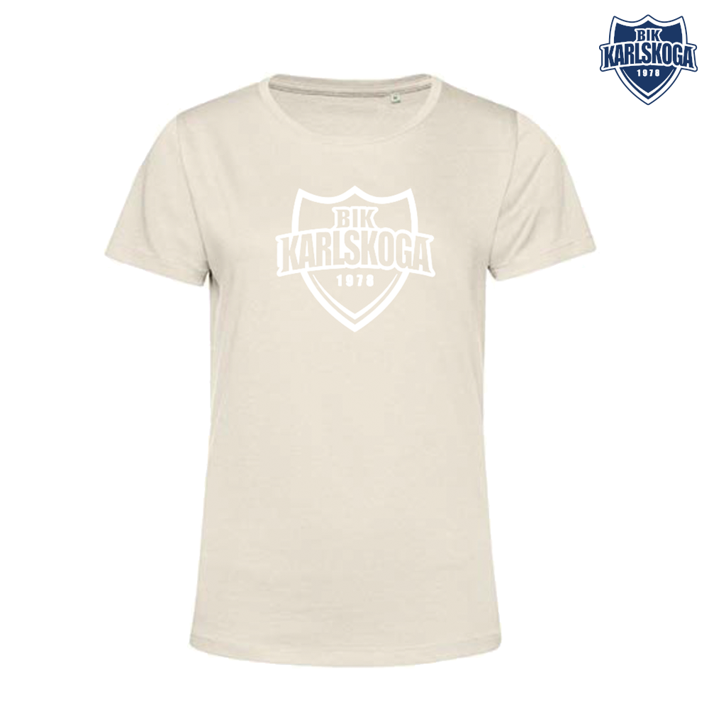 Beige T-shirt med stort tryck - 3