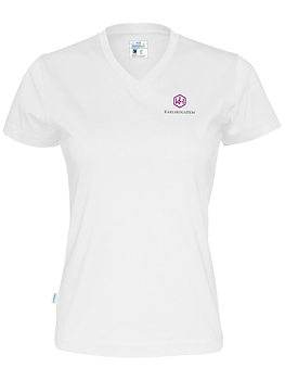 V-ringad T-shirt - Dam