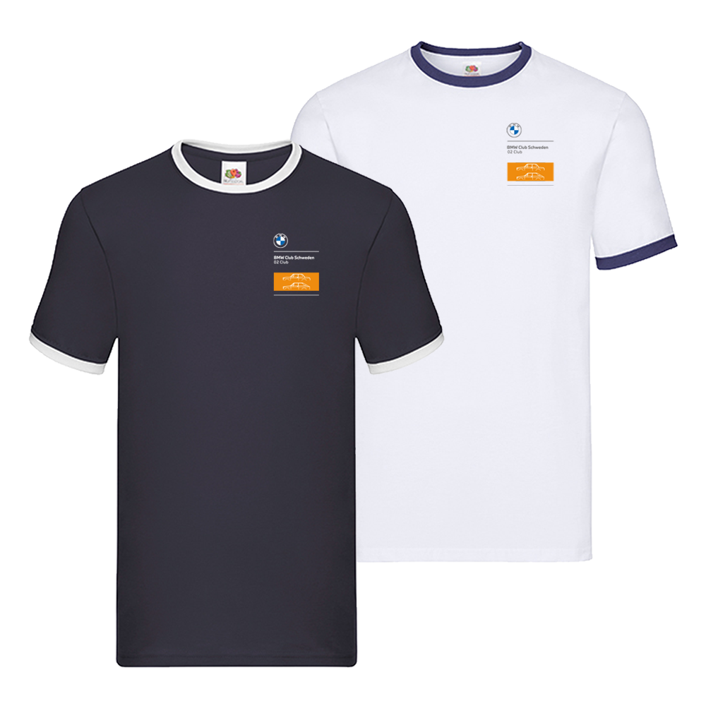 T-shirt med kontrastfärg Unisex med tryck (02 CLUB)