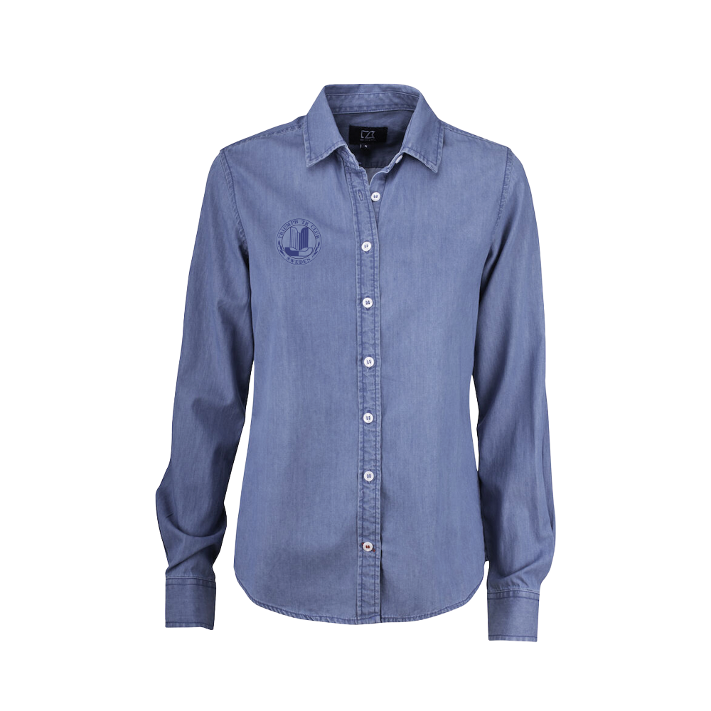 Denimskjorta Blå Herr/Dam med brodyr - 2