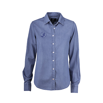 Denimskjorta Blå Herr/Dam med brodyr