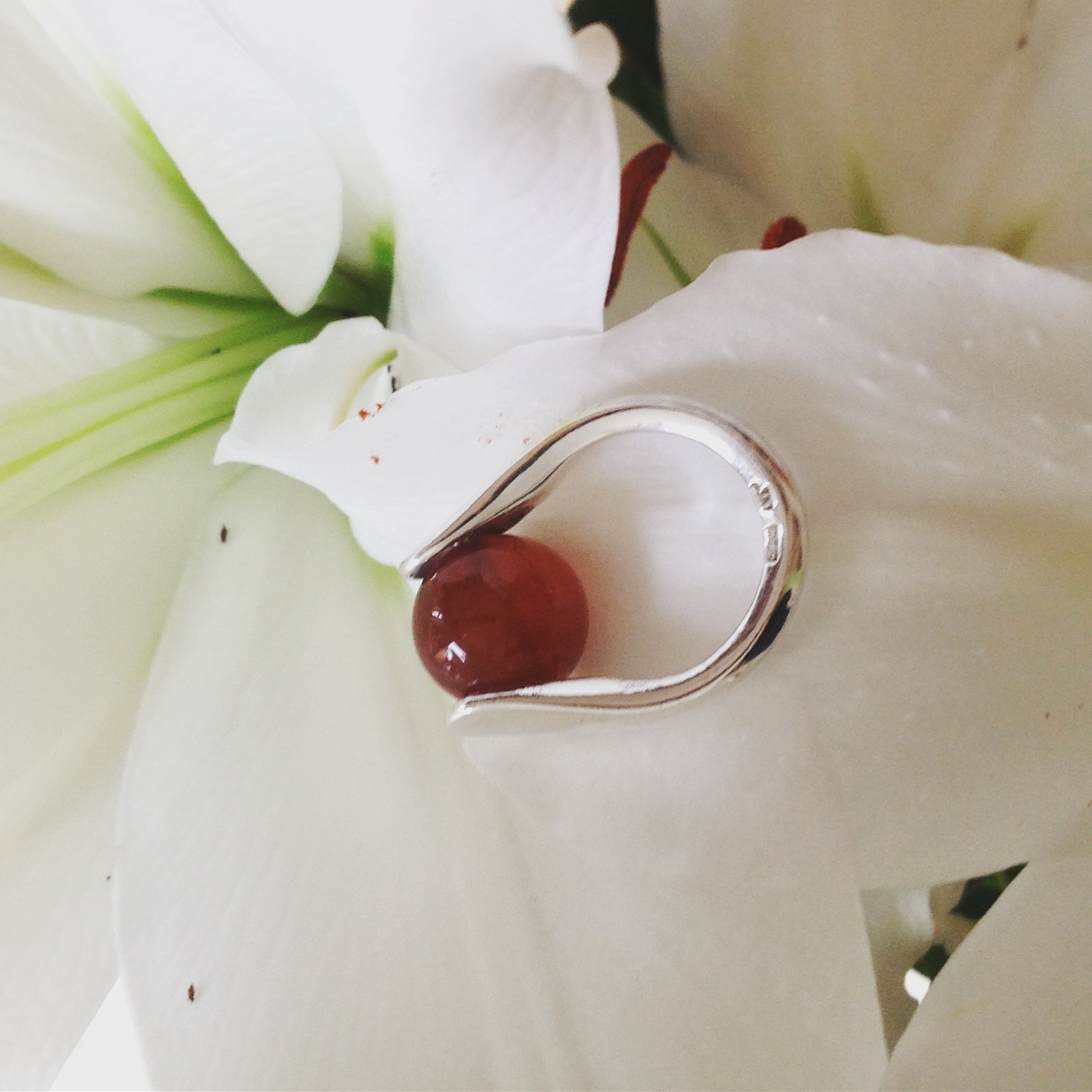 Ring Färgklick, med rund sten eller pärla - 4