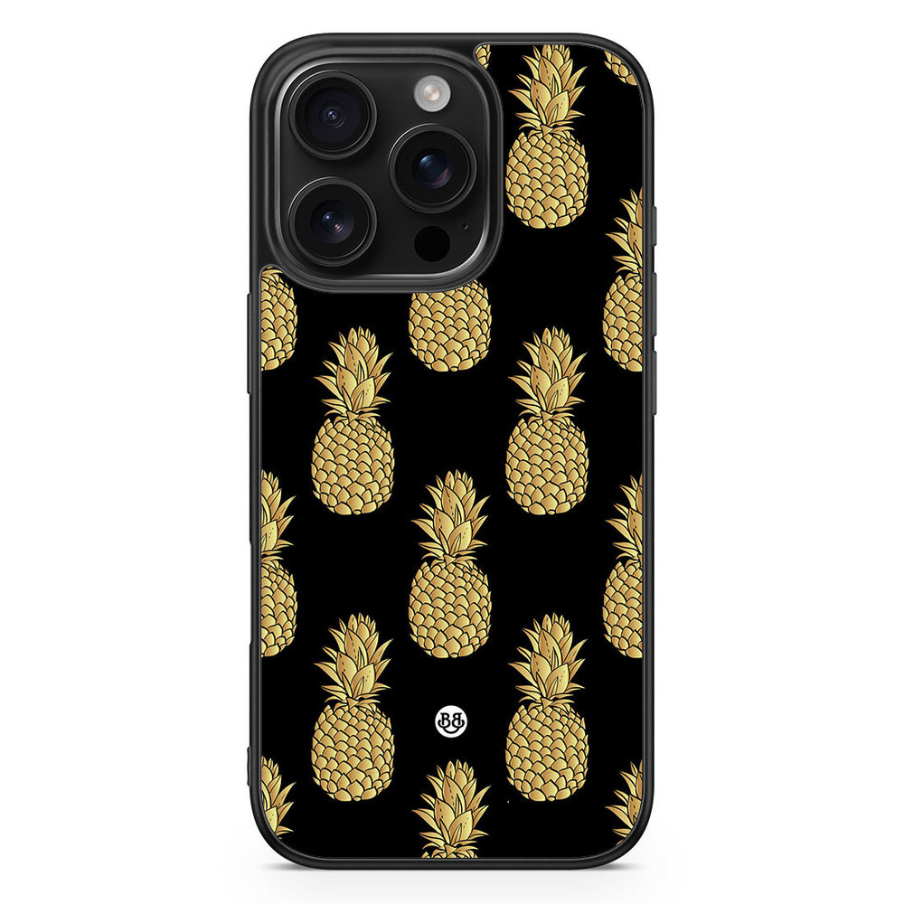 iPhone 16 Pro Case - Gold Pineapples