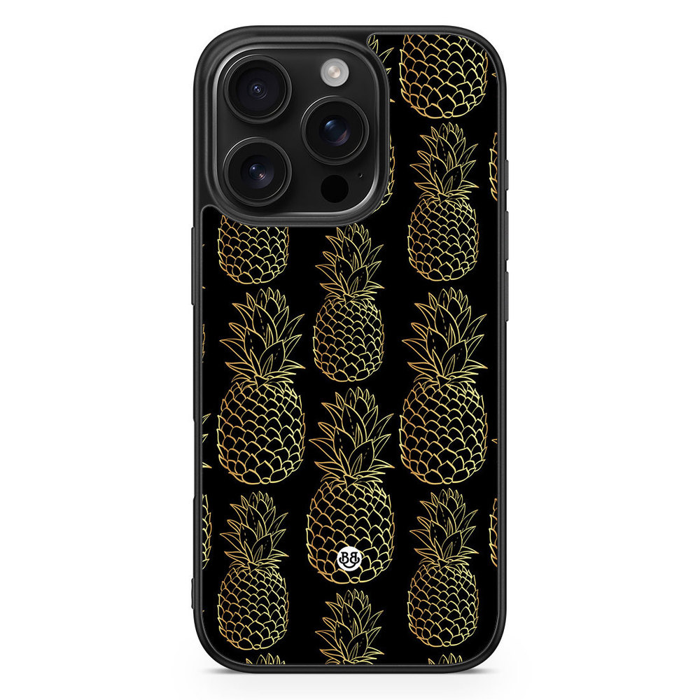 iPhone 16 Pro Case - Gold Pineapples