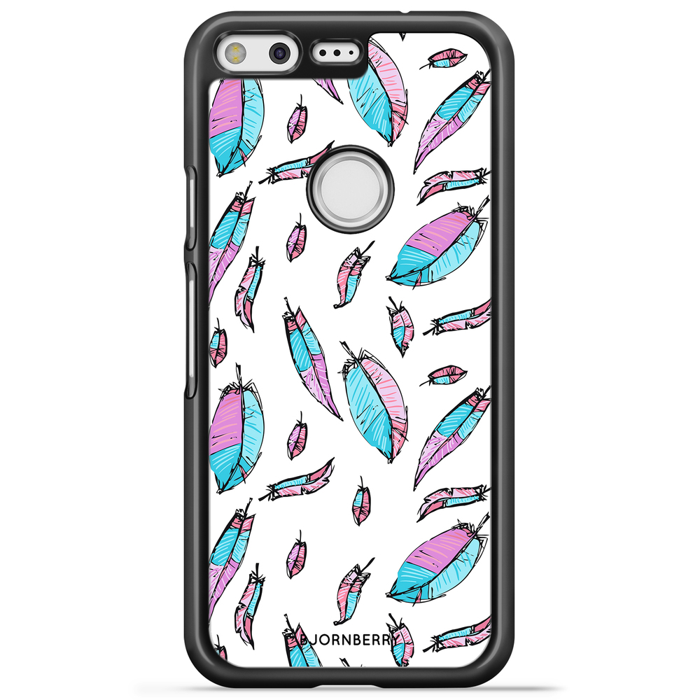 Google Pixel Case - Pink/Blue Feathers