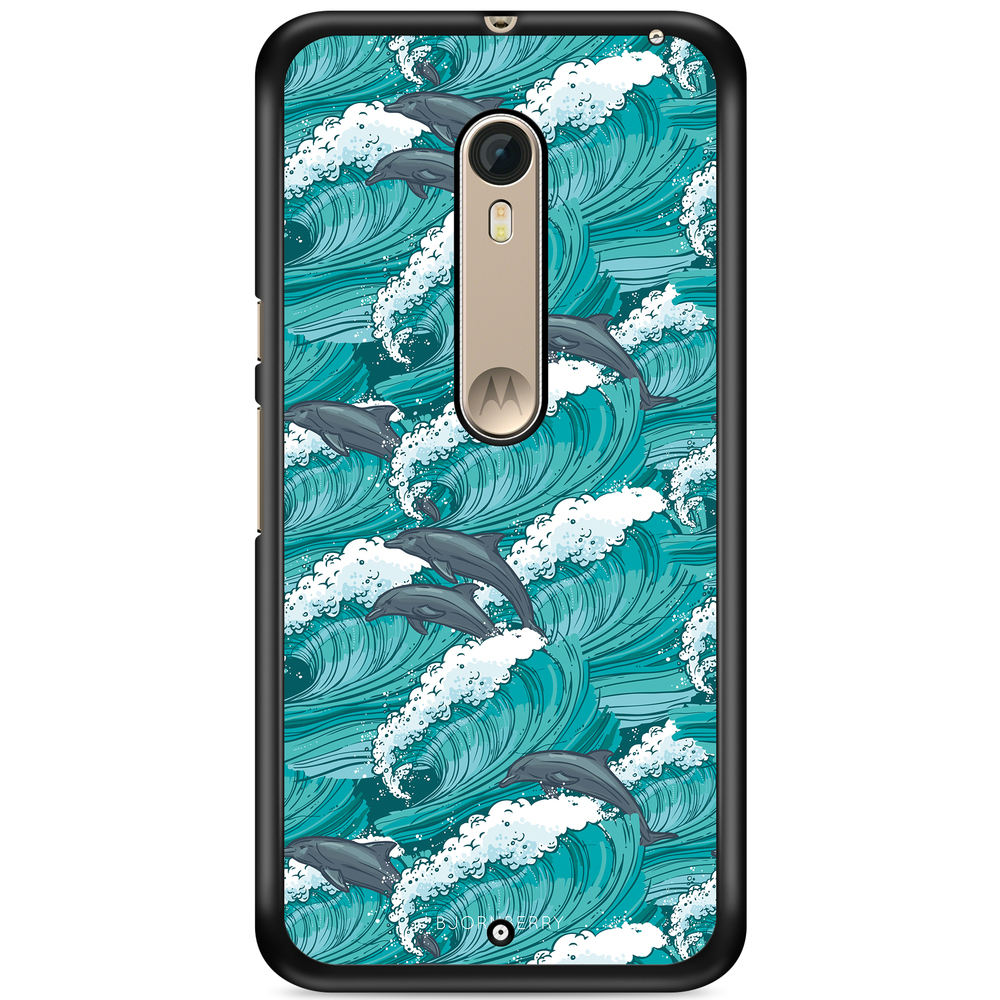 Moto X Style Case - Waves And Dolphins