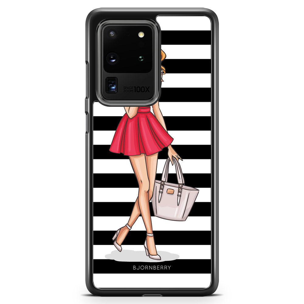 Samsung Galaxy S20 Ultra Skal - Modeskiss Dam Röd