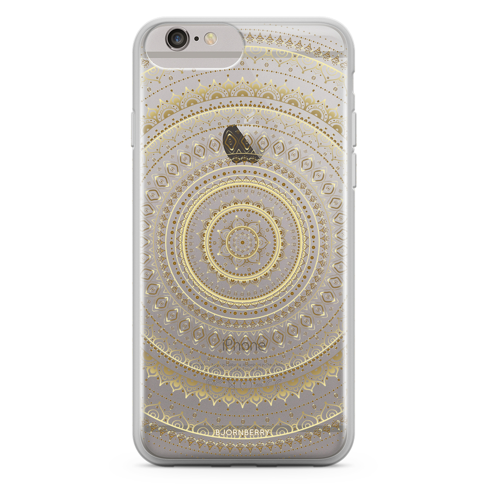 iPhone 6 Plus/6s Plus Fashion Skal - Guld Mandala
