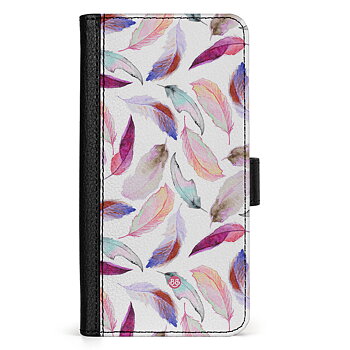 Doro 8050 Wallet Case - Watercolor Feathers