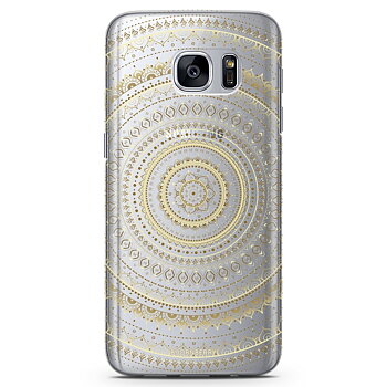 Samsung Galaxy S7 Edge TPU Case - Gold Mandala