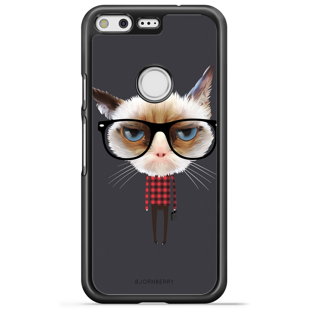 Google Pixel Case - Hipster Cat