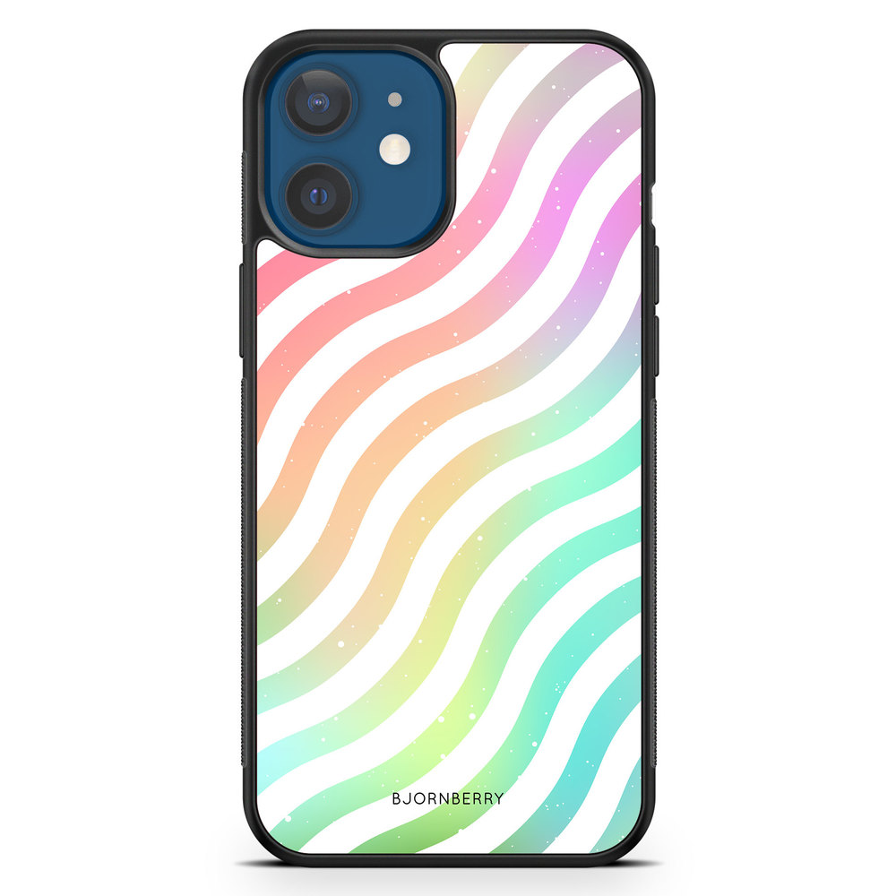 iPhone 12 Mini Case - Wavy Rainbow