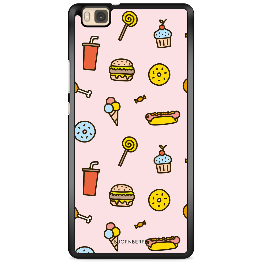 Huawei P8 Lite Case - Junk Food Pattern