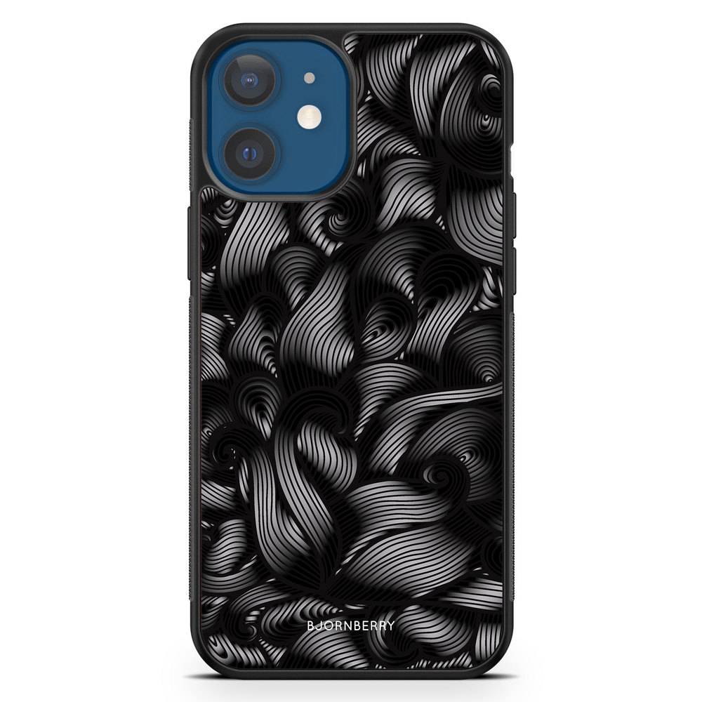 iPhone 12 Mini Case - Black Waves