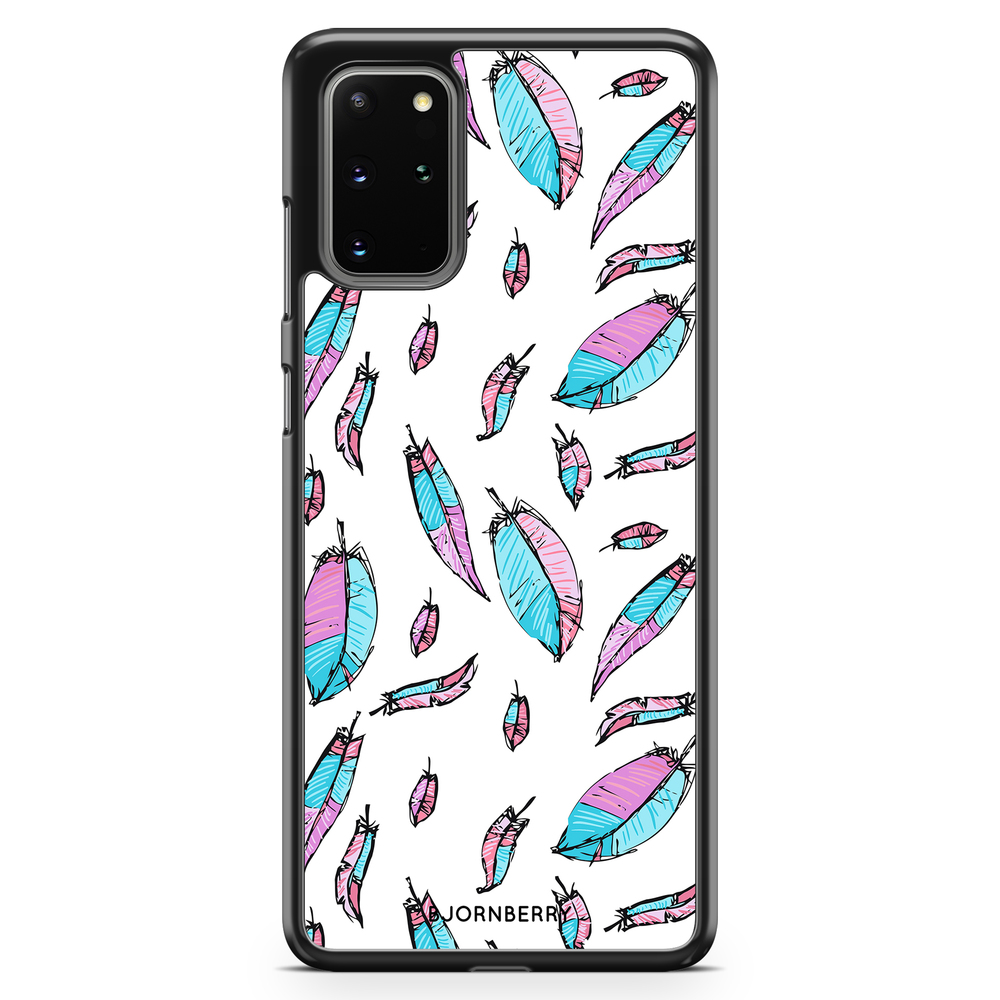 Samsung Galaxy S20 Plus Case - Pink/Blue Feathers