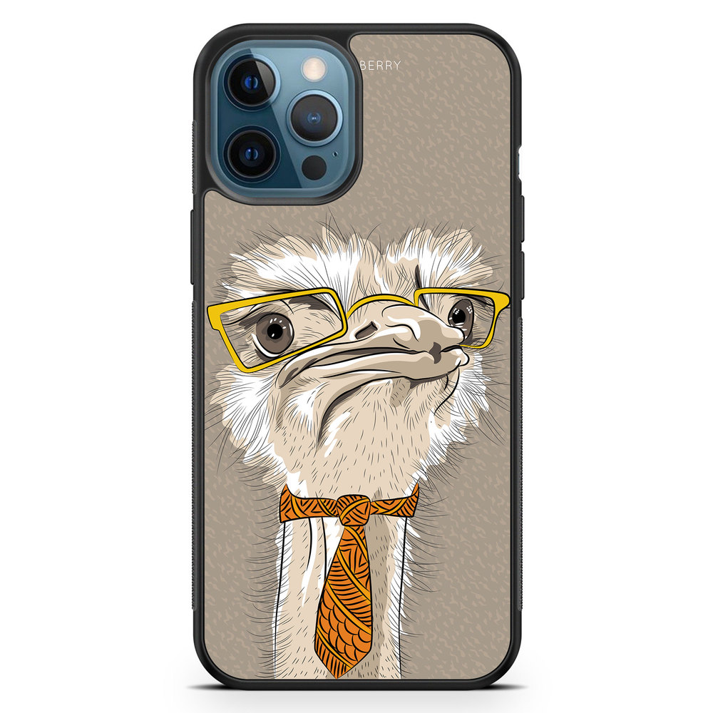 iPhone 12 Pro Case - Hipster Ostrich