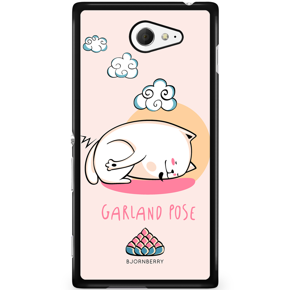 Sony Xperia M2 Aqua Case - Yoga Cat Garland