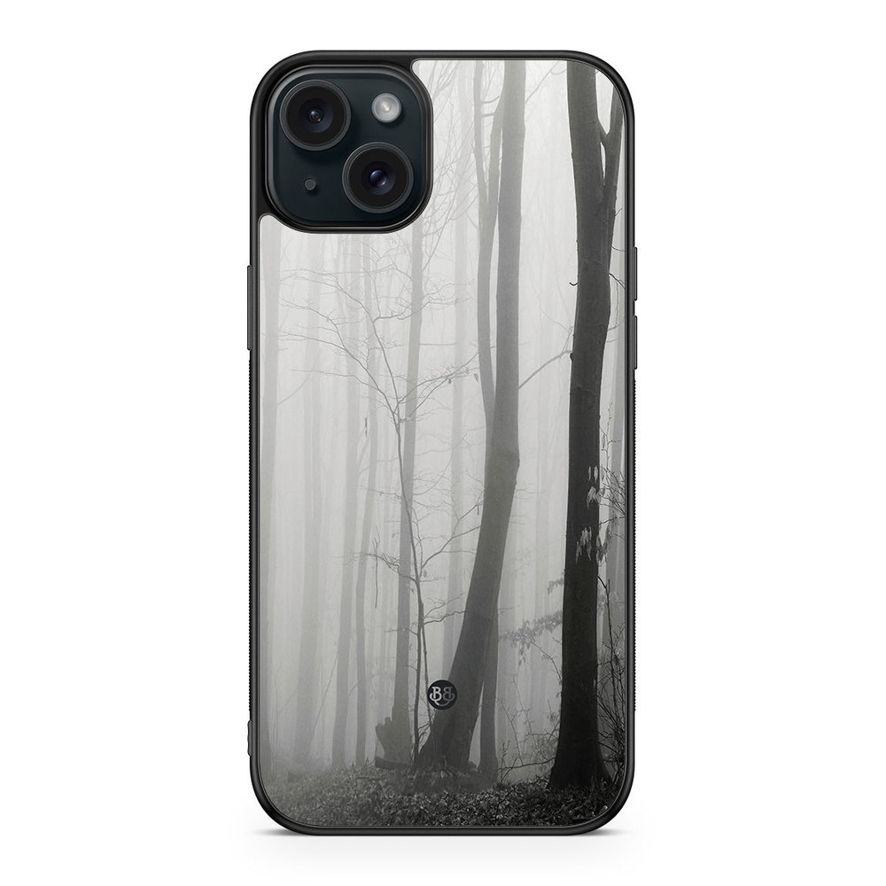 iPhone 15 Plus Case - Black/White Autumn