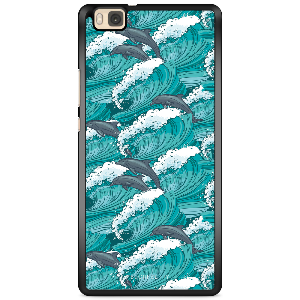 Huawei P8 Lite Case - Waves And Dolphins