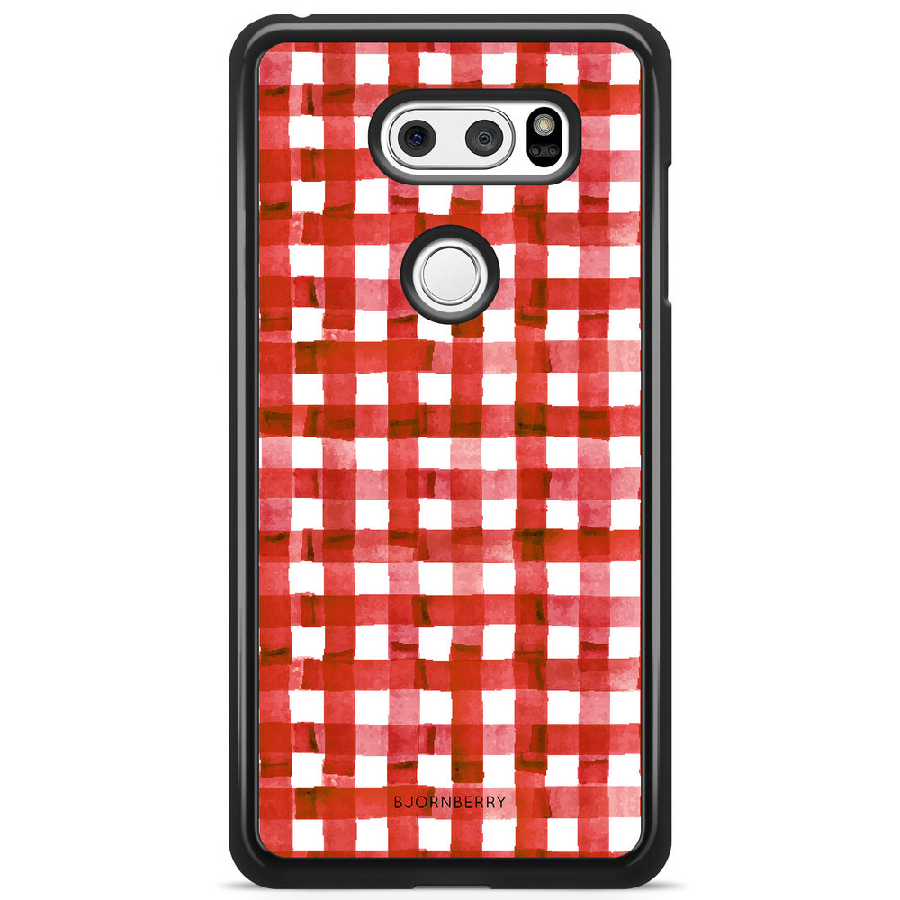 LG V30 Case - Red Stripes
