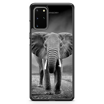 Samsung Galaxy S20 Plus Skal - Svart/Vit Elefant