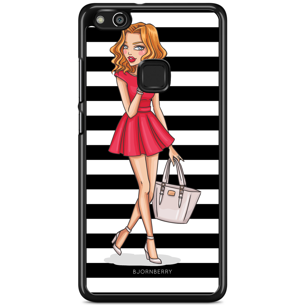 Huawei P10 Lite Case - Fashion Girl Red