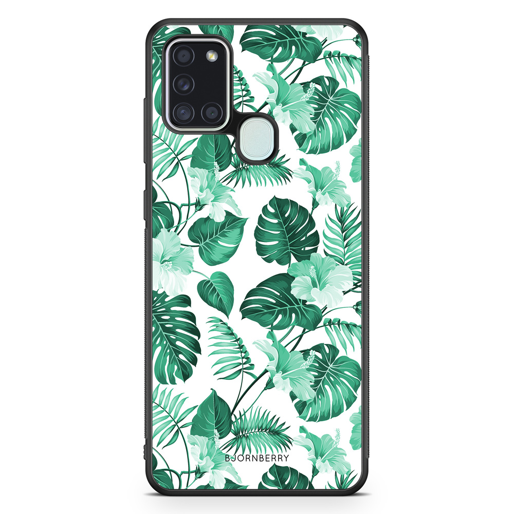 Samsung Galaxy A21s Case - Turquoise Flowers