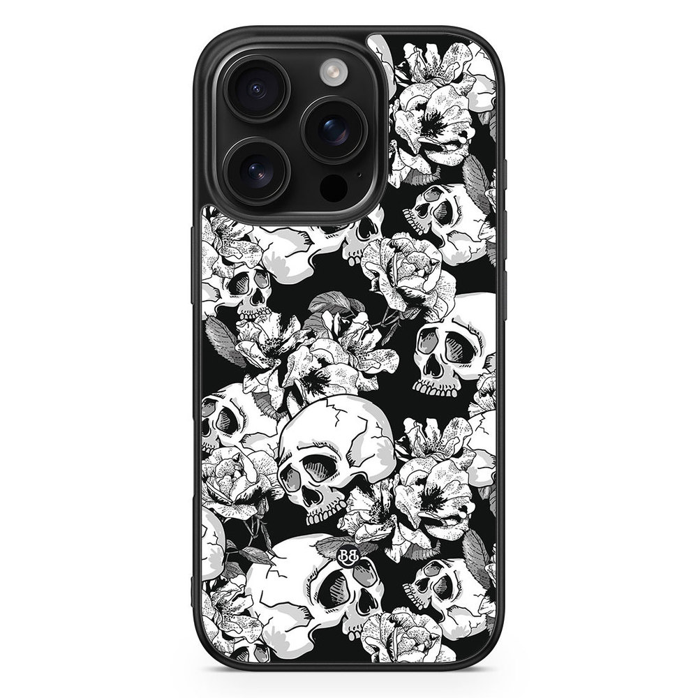 iPhone 16 Pro Case - Skull & Roses