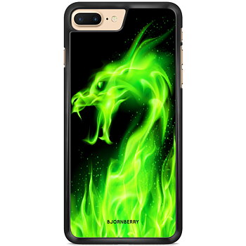 iPhone 7 Plus Case - Green Flames Dragon