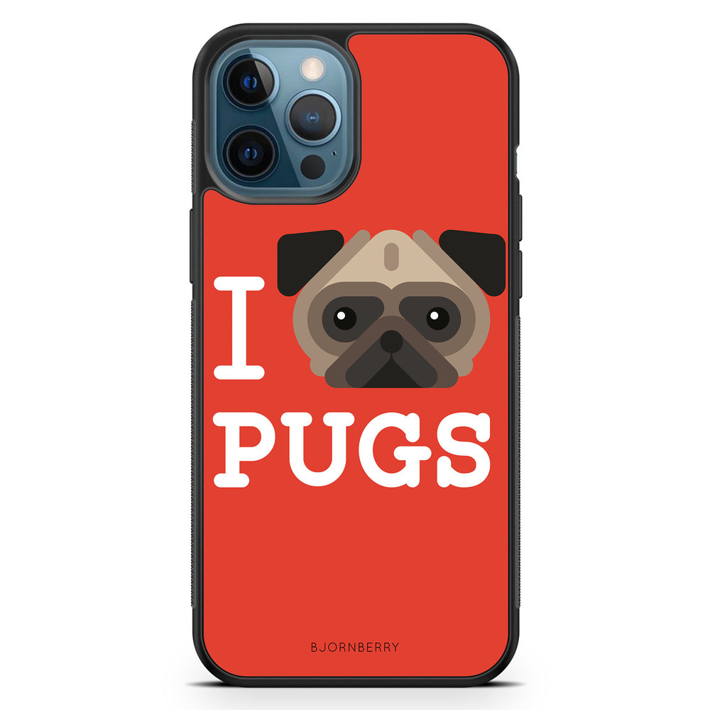 iPhone 12 Pro Case - I Love Pugs