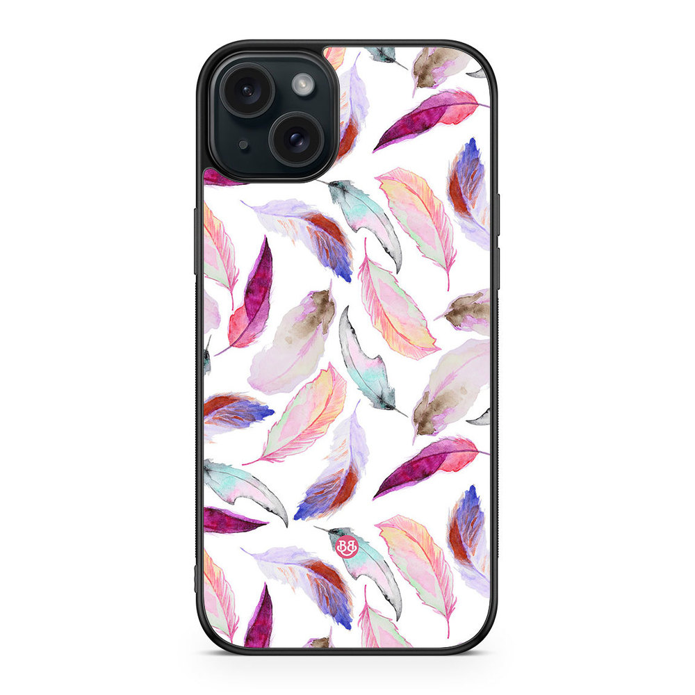 iPhone 15 Plus Case - Watercolor Feathers