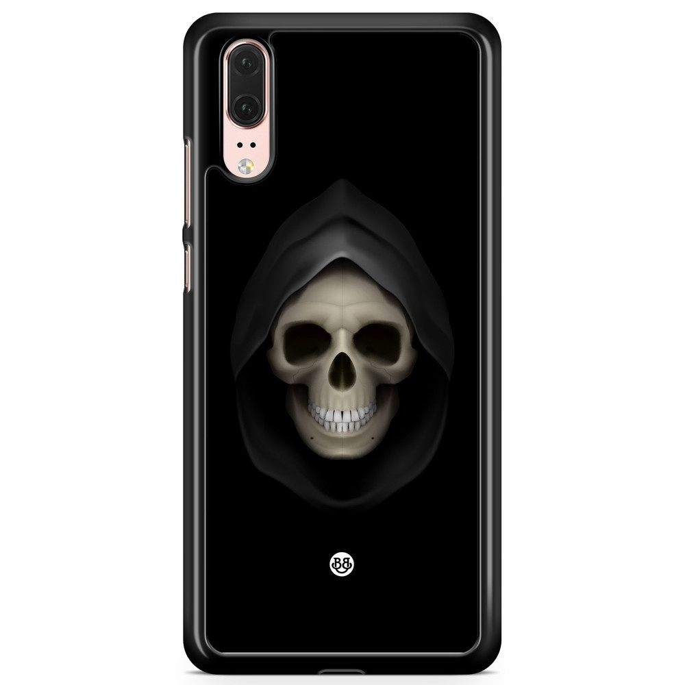Huawei P20 Case - Svart Dödskalle