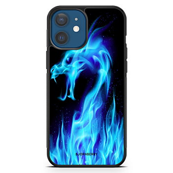 iPhone 12 Mini Skal - Blå Flames Dragon