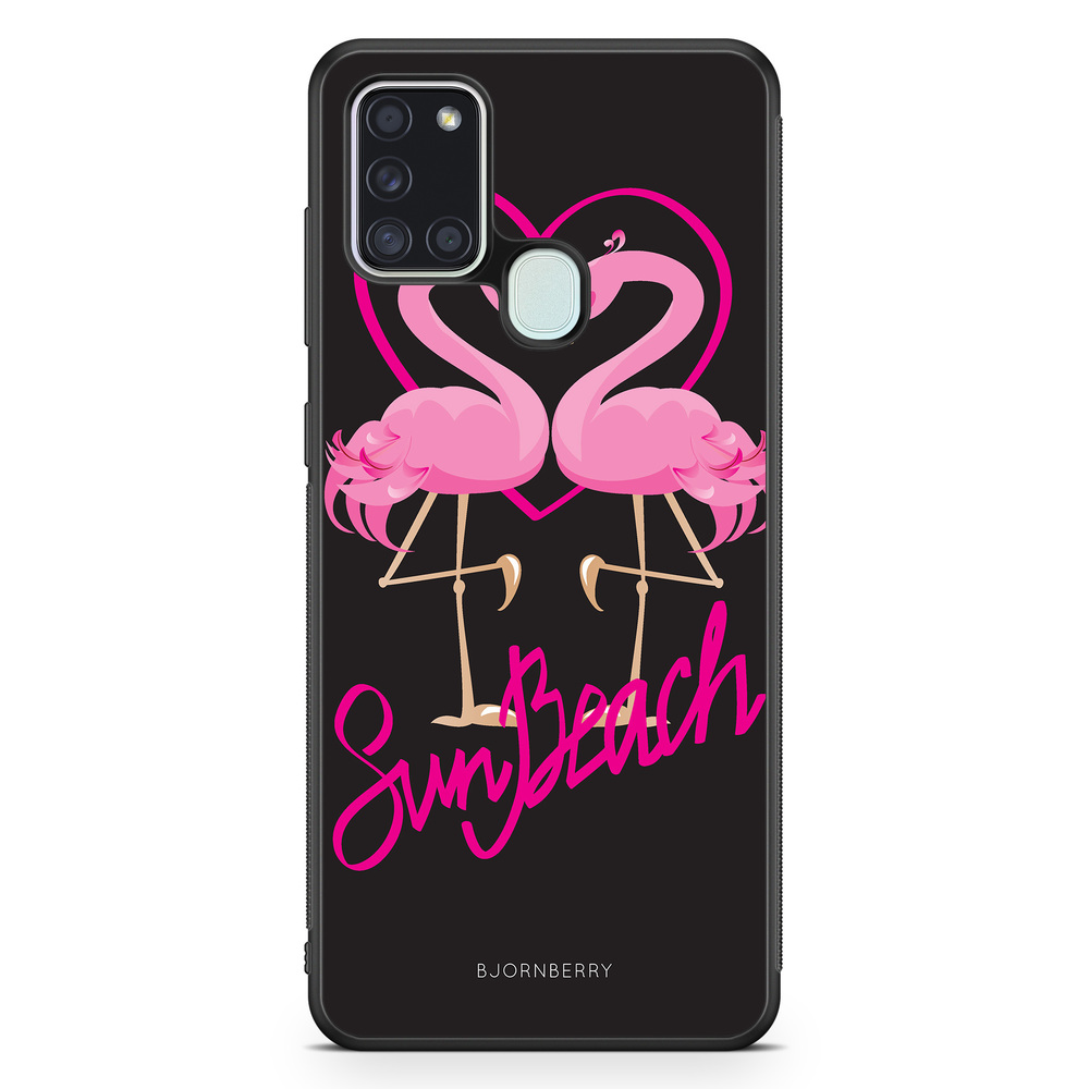 Samsung Galaxy A21s Case - Sun Beach Flamingo