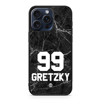 iPhone 15 Pro Max Custom Skal - Svart Marmor Nummer