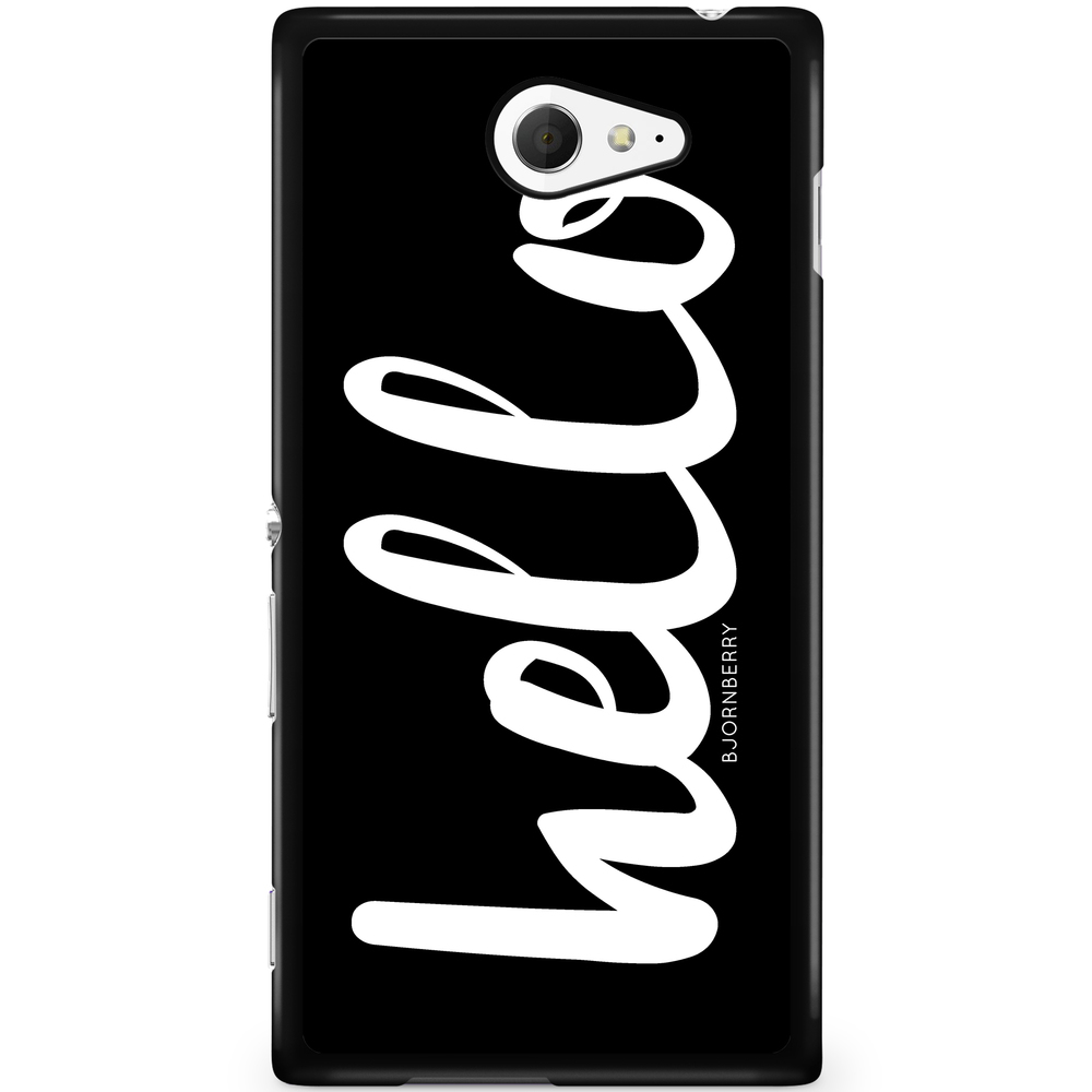 Sony Xperia M2 Aqua Case - Hello White
