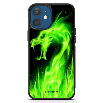 iPhone 12 Mini Case - Green Flames Dragon