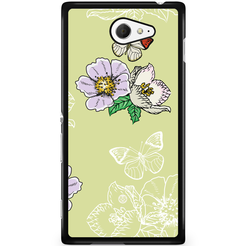 Sony Xperia M2 Aqua Case - Butterfly Flower