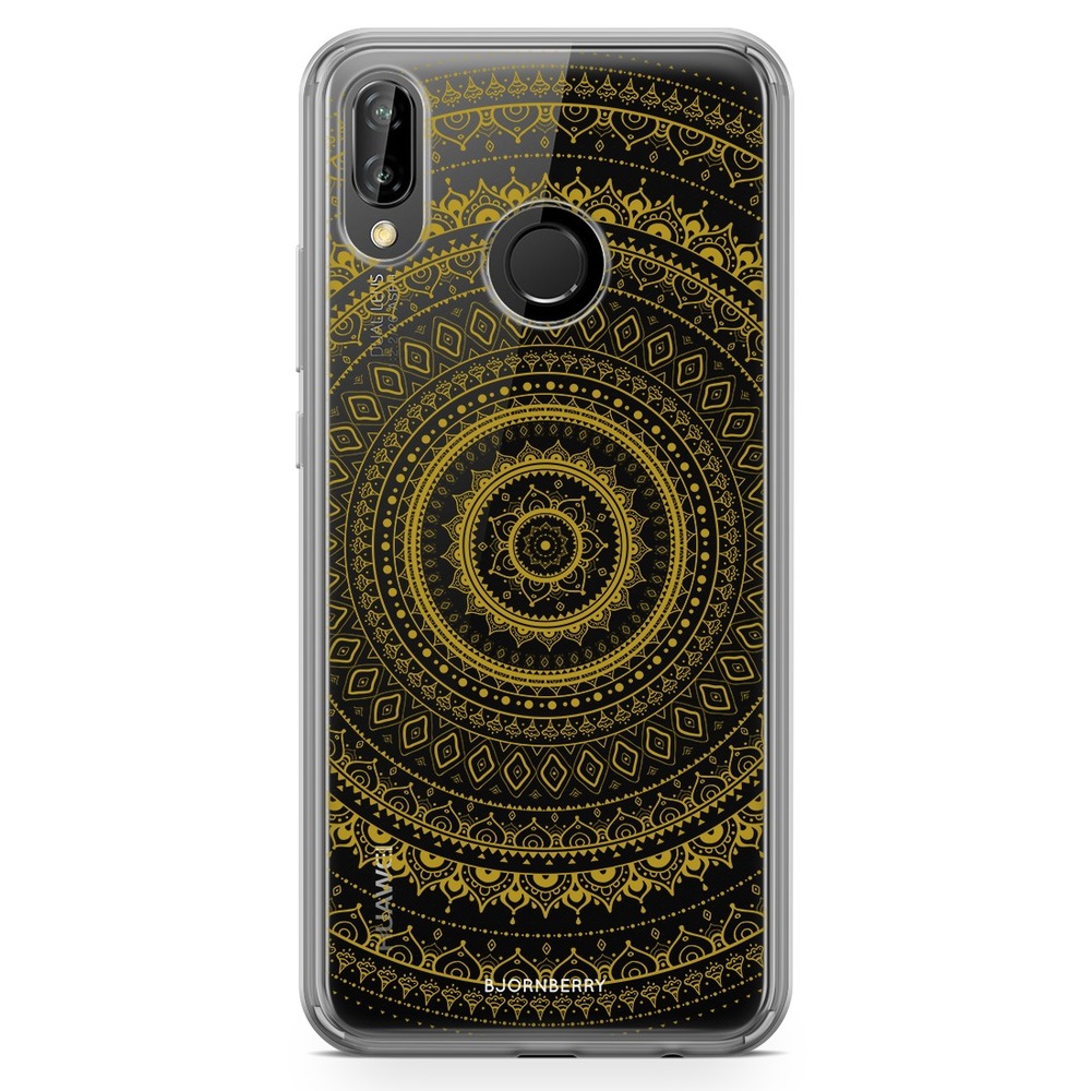 Huawei P20 Lite Fashion Skal - Guld Mandala