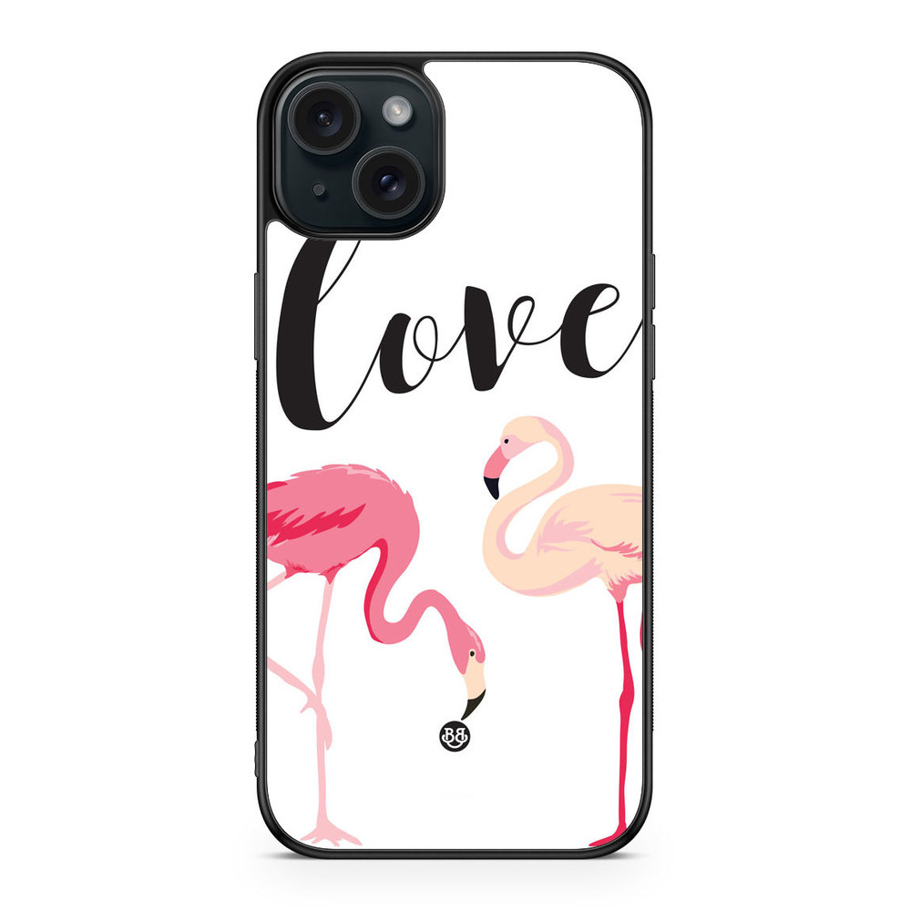 iPhone 15 Plus Case - Love Flamingo