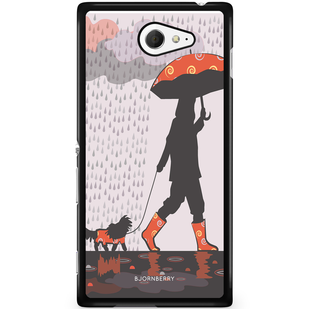Sony Xperia M2 Aqua Case - Walking In The Rain