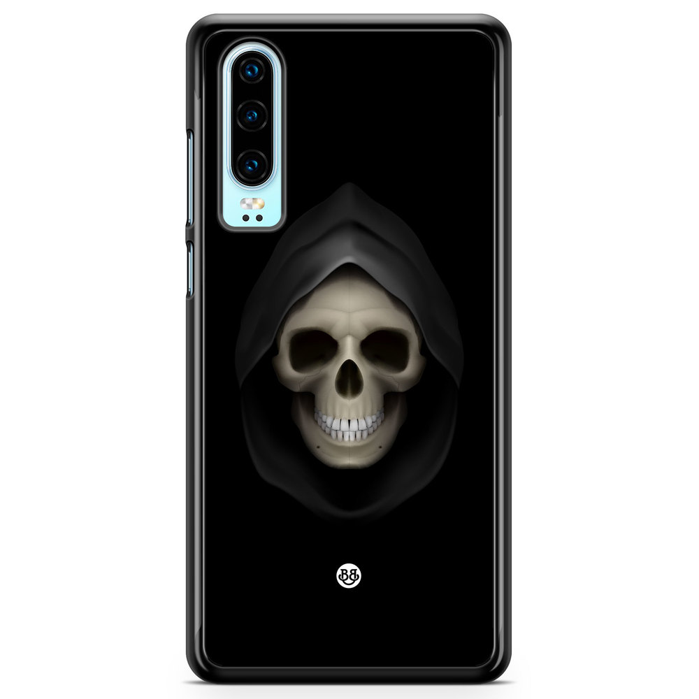 Huawei P30 Case - Svart Dödskalle