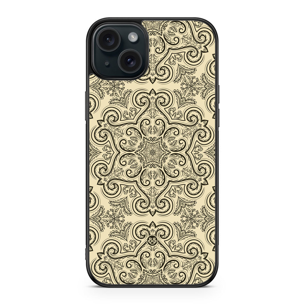 iPhone 15 Plus Case - Beige Retro Pattern